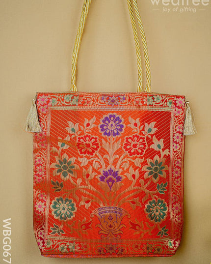 Banarasi Handbag (10 X 10) - WBG0670 - Hand Bags