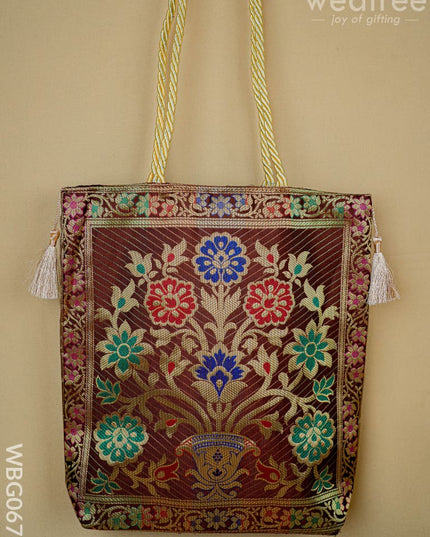 Banarasi Handbag (10 X 10) - WBG0670 - Hand Bags