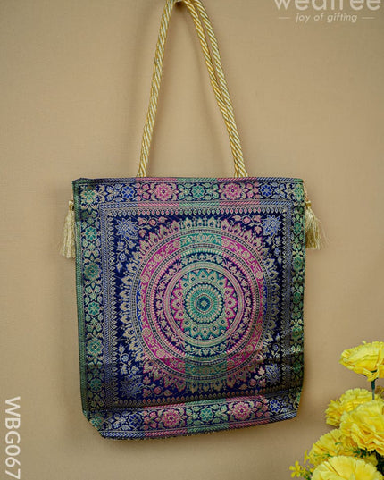 Banarasi Handbag (10 X 10) - WBG0670 - Hand Bags