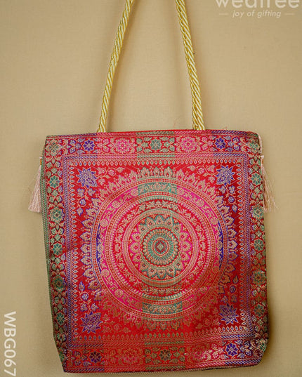 Banarasi Handbag (10 X 10) - WBG0670 - Hand Bags