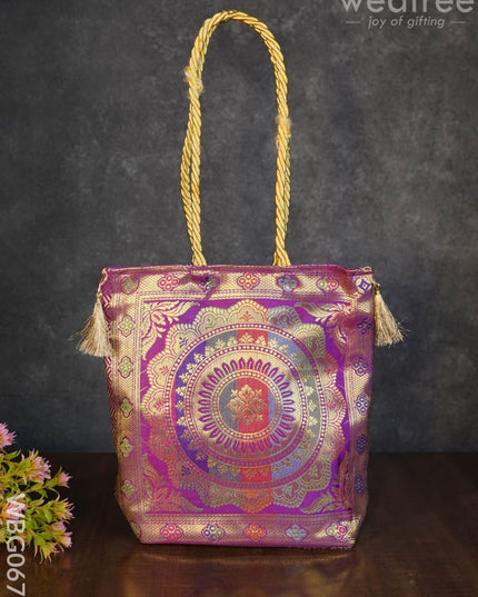 Banarasi Handbag ( 10 X 10) - Wbg0670 Hand Bags