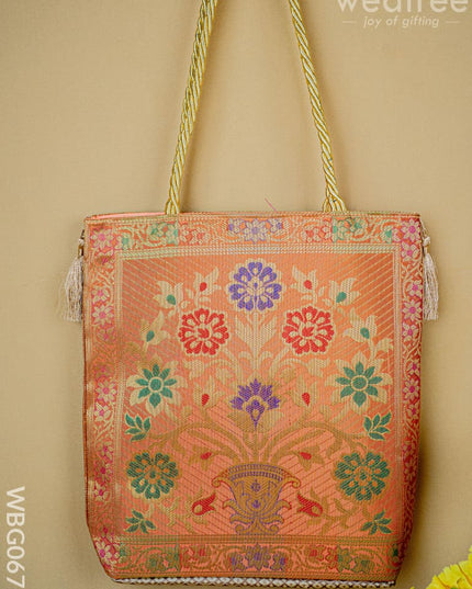Banarasi Handbag (10 X 10) - WBG0670 - Hand Bags