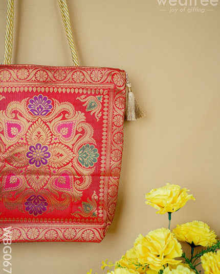 Banarasi Handbag (10 X 10) - WBG0670 - Hand Bags