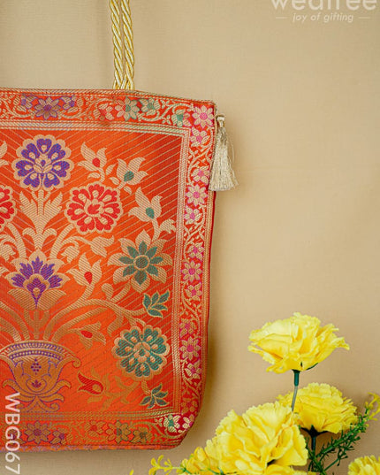 Banarasi Handbag (10 X 10) - WBG0670 - Hand Bags