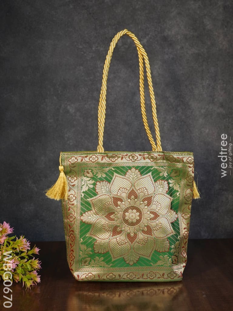 Banarasi Handbag ( 10 X 10) - Wbg0670 Hand Bags