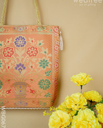 Banarasi Handbag (10 X 10) - WBG0670 - Hand Bags
