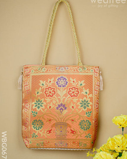 Banarasi Handbag (10 X 10) - WBG0670 - Hand Bags