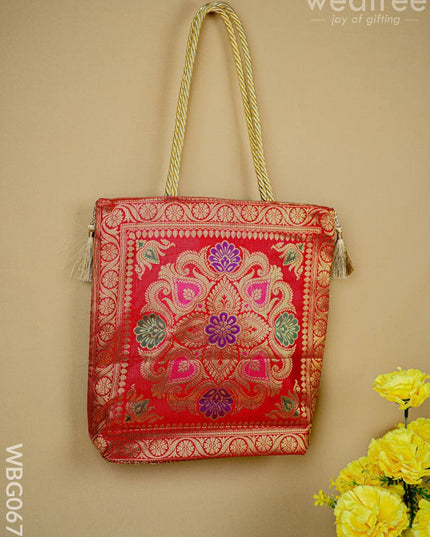 Banarasi Handbag (10 X 10) - WBG0670 - Hand Bags