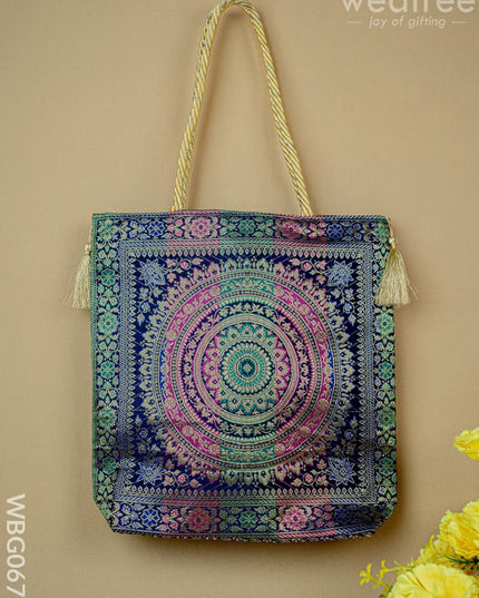 Banarasi Handbag (10 X 10) - WBG0670 - Hand Bags