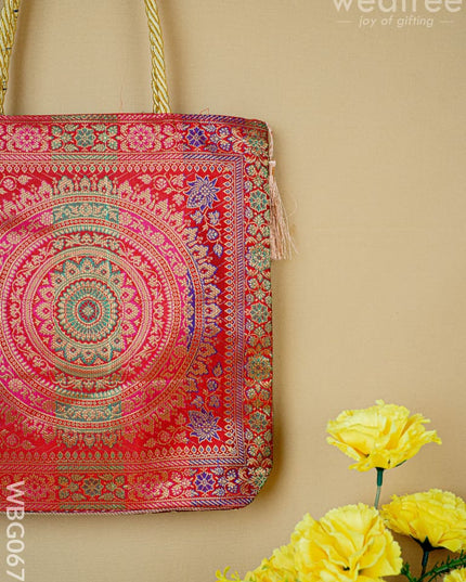 Banarasi Handbag (10 X 10) - WBG0670 - Hand Bags