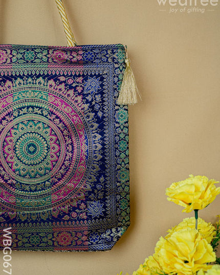 Banarasi Handbag (10 X 10) - WBG0670 - Hand Bags