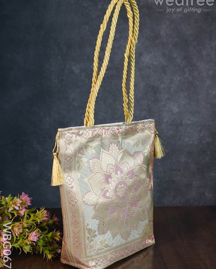 Banarasi Handbag ( 10 X 10) - Wbg0670 Hand Bags