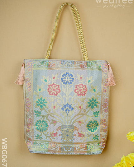 Banarasi Handbag (10 X 10) - WBG0670 - Hand Bags