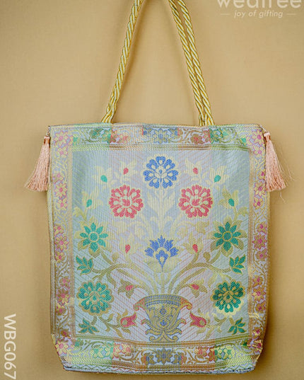Banarasi Handbag (10 X 10) - WBG0670 - Hand Bags