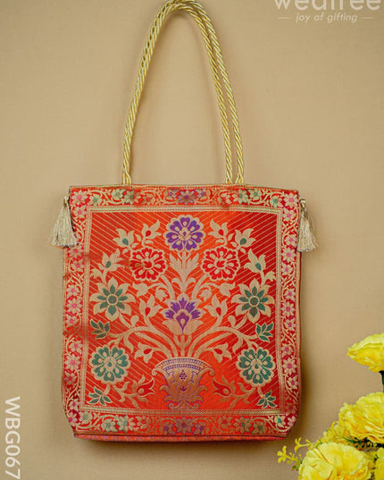 Banarasi Handbag (10 X 10) - WBG0670 - Hand Bags