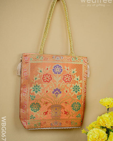 Banarasi Handbag (10 X 10) - WBG0670 - Hand Bags