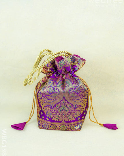 Banarasi Potli Bag - 10x9 Inch - WBG1983 - Potli Bags