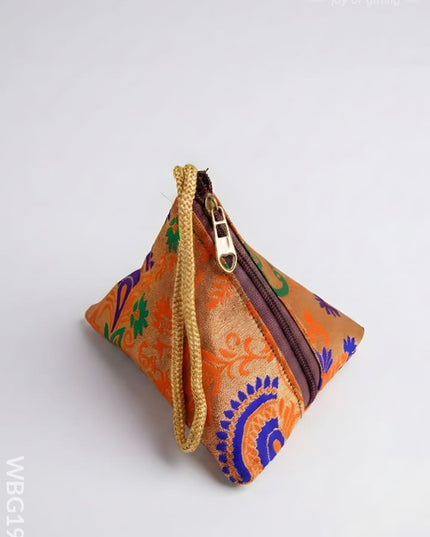 Banarasi Triangle Pouch - 5 inch - WBG1993 - Clutches & Purses