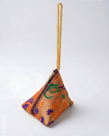 Banarasi Triangle Pouch - 5 inch - WBG1993 - Clutches & Purses