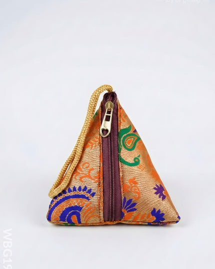 Banarasi Triangle Pouch - 5 inch - WBG1993 - Clutches & Purses