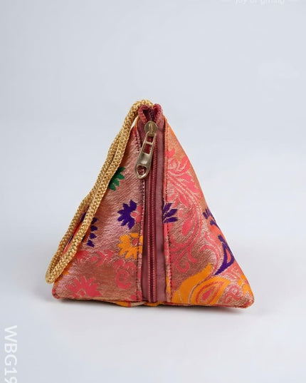 Banarasi Triangle Pouch - 5 inch - WBG1993 - Clutches & Purses