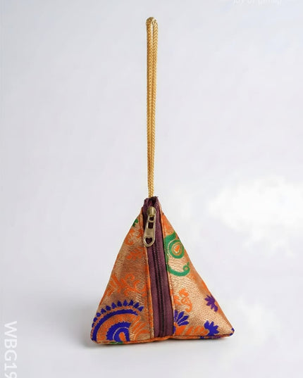 Banarasi Triangle Pouch - 5 inch - WBG1993 - Clutches & Purses