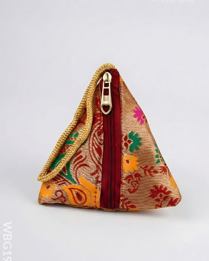 Banarasi Triangle Pouch - 5 inch - WBG1993 - Clutches & Purses