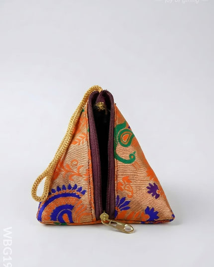 Banarasi Triangle Pouch - 5 inch - WBG1993 - Clutches & Purses