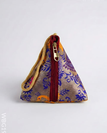 Banarasi Triangle Pouch - 5 inch - WBG1993 - Clutches & Purses