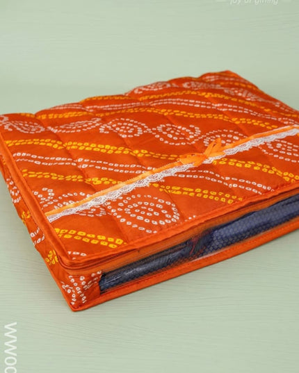 Bandhani Print Saree Cover Combo - Set of 2 - WW0012 - Saree Bags RG
