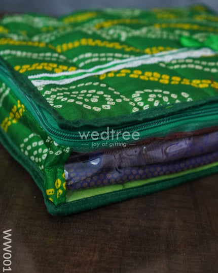 Bandhani Print Saree Cover Combo - Set Of 2 Ww0012 Bags