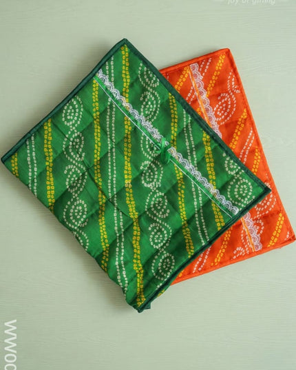 Bandhani Print Saree Cover Combo - Set of 2 - WW0012 - Saree Bags RG