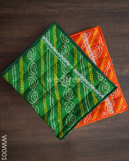 Bandhani Print Saree Cover Combo - Set Of 2 Ww0012 Bags