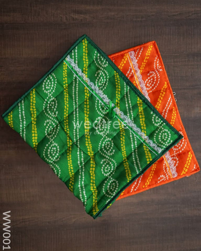 Bandhani Print Saree Cover Combo - Set Of 2 Ww0012 Bags
