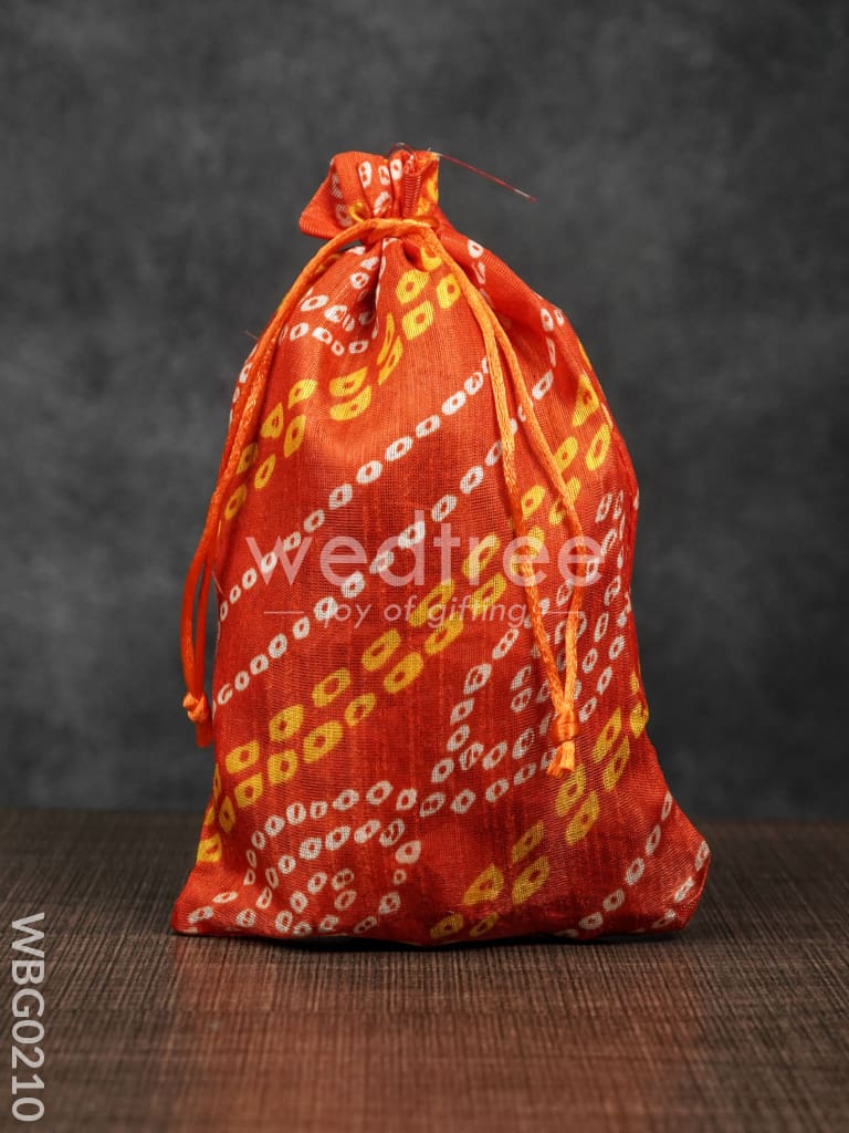 Bandhani String Bag - 6 X 9 Inches Wbg0210 Bags
