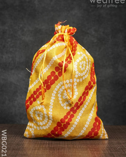 Bandhani String Bag - 8 X 11 Inches Wbg0211 Bags