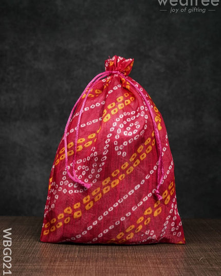 Bandhani String Bag - 8 X 11 Inches Wbg0211 Bags