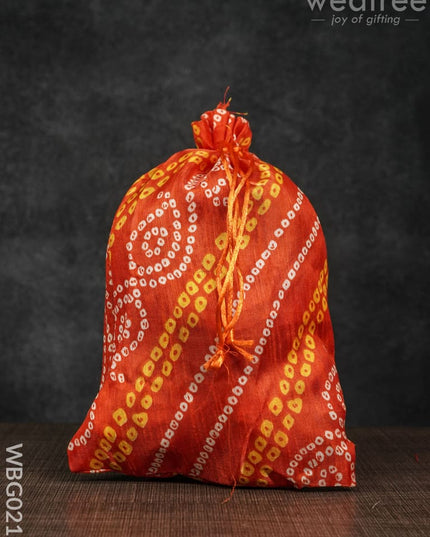 Bandhani String Bag - 8 X 11 Inches Wbg0211 Bags