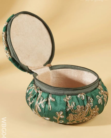 Bangle Box with Floral Embroidery (Big)- WBG0424 - Jewellery Holders RG
