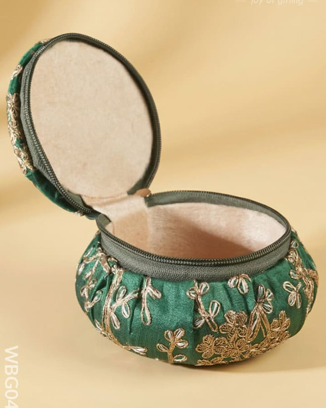 Bangle Box with Floral Embroidery (Big)- WBG0424 - Jewellery Holders RG