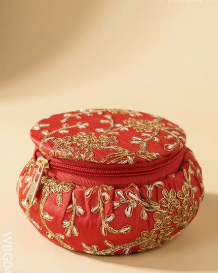 Bangle Box with Floral Embroidery (Big)- WBG0424 - Jewellery Holders RG
