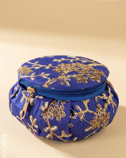 Bangle Box with Floral Embroidery (Big)- WBG0424 - Jewellery Holders RG