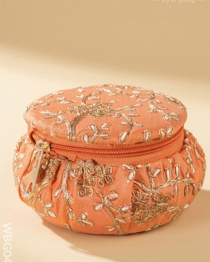 Bangle Box with Floral Embroidery (Big)- WBG0424 - Jewellery Holders RG