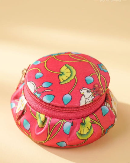 Bangle Box with Pichwai Print Fabric - WBG1052 - Jewellery Holders RG