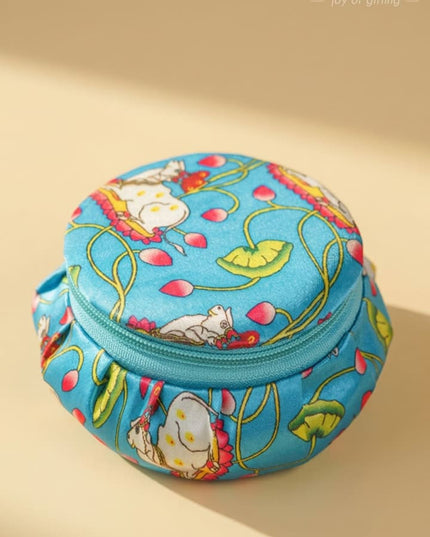 Bangle Box with Pichwai Print Fabric - WBG1052 - Jewellery Holders RG