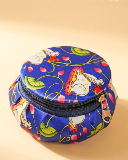 Bangle Box with Pichwai Print Fabric - WBG1052 - Jewellery Holders RG