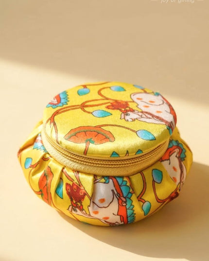 Bangle Box with Pichwai Print Fabric - WBG1052 - Jewellery Holders RG