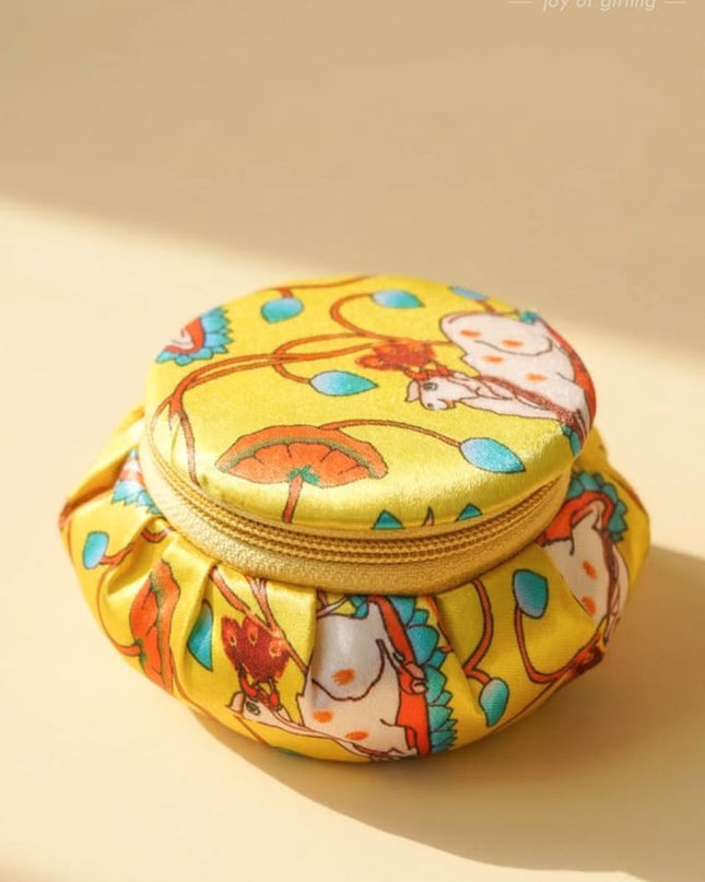Bangle Box with Pichwai Print Fabric - WBG1052 - Jewellery Holders RG