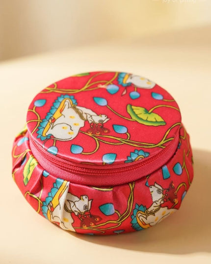 Bangle Box with Pichwai Print Fabric - WBG1052 - Jewellery Holders RG