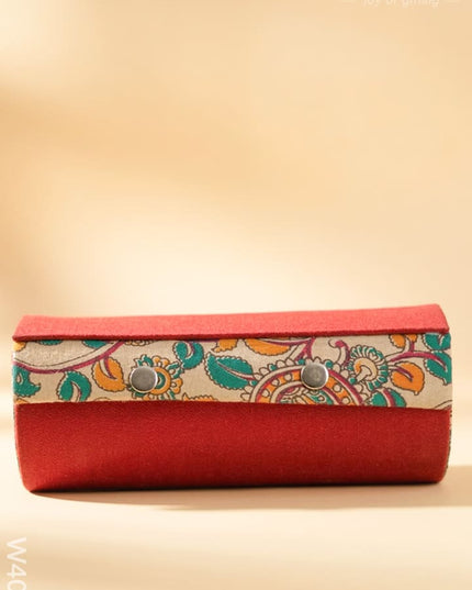 Bangle holder 3 partition with Mixed Kalamkari design - W4057 - Jewellery Holders RG